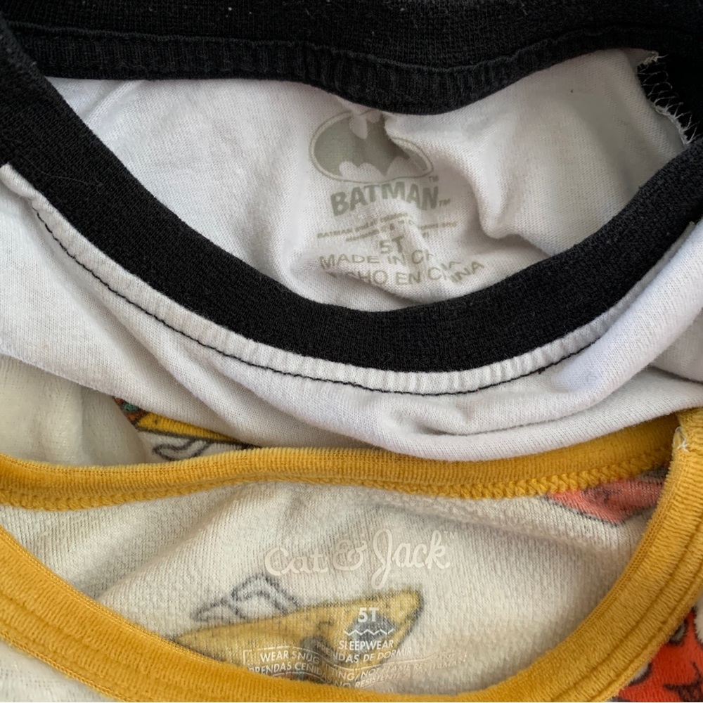 Lot of Boys Winter Fall Clothing Size 5 6 Long Sleeve Shirt Fleece Pajamas Pants - Picture 4 of 7